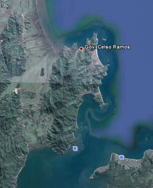 Gov. Celso Ramos - SC - Imagem: Google Earth Gov. Celso Ramos - SC - Imagem: Google Earth