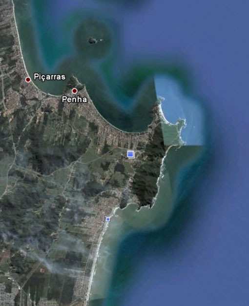Penha - SC - Imagem: Google Earth Penha - SC - Imagem: Google Earth