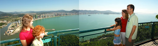 Balneário Camboriú - uma enseada - Imagens: Parque Unipraias Balneário Camboriú - uma enseada - Imagens: Parque Unipraias