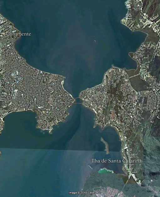 Estreito de Florianópolis - Imagem: Google Earth Estreito de Florianópolis - Imagem: Google Earth