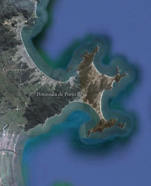 Península de Porto Belo - Imagem: Google Earth Península de Porto Belo - Imagem: Google Earth